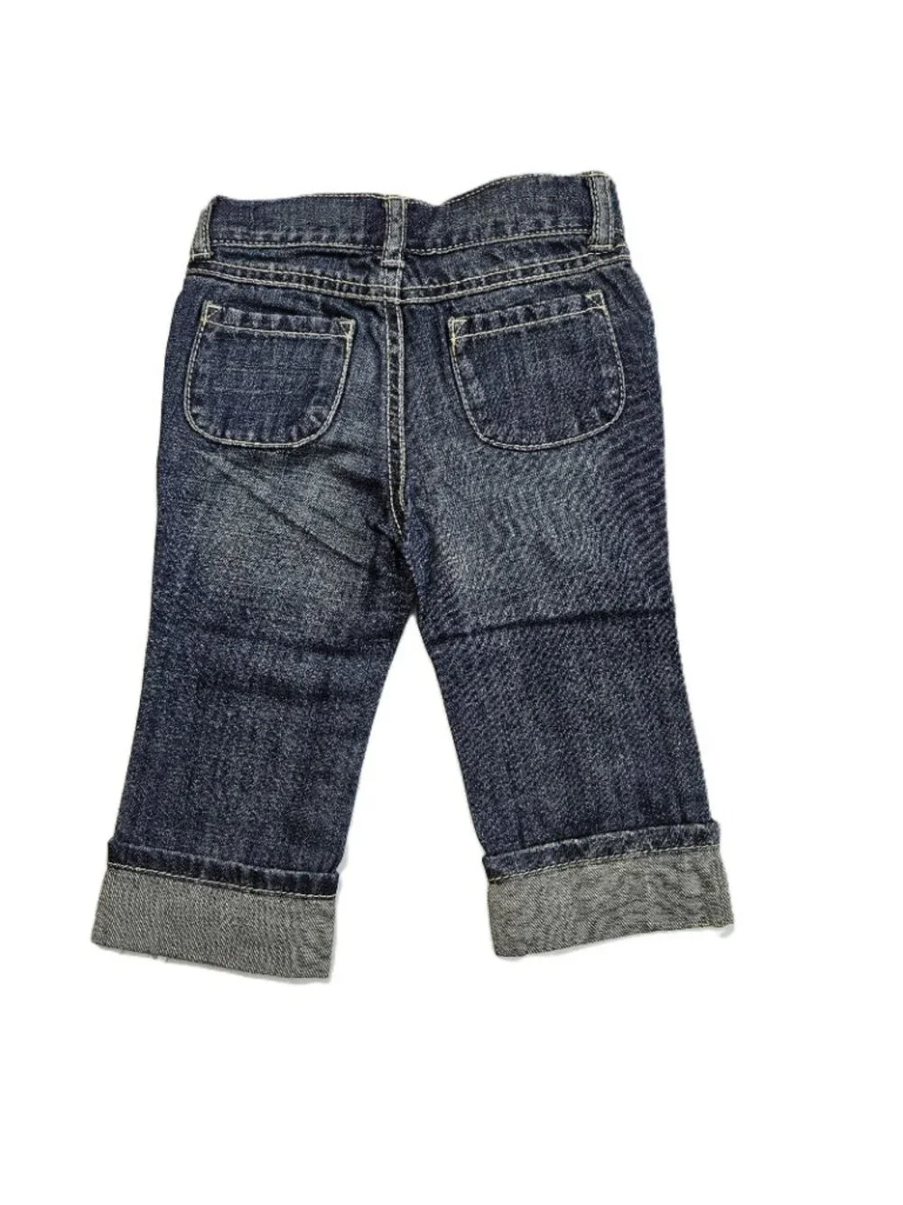 Gymboree Dark Wash Girls Denim Jeans Size 12-18 Months Adjustable Waist NWT